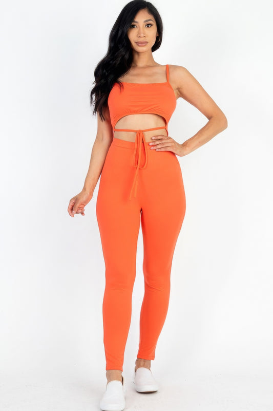 Sleek Tie-Front Jumpsuit